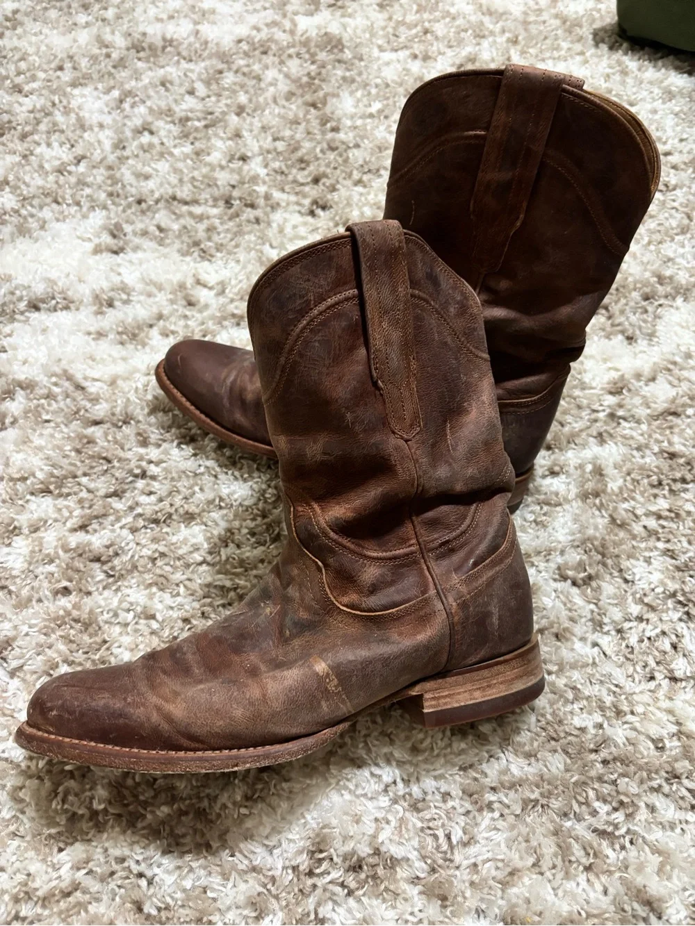 Tecovas The Earl boots in Scotch Goat leather